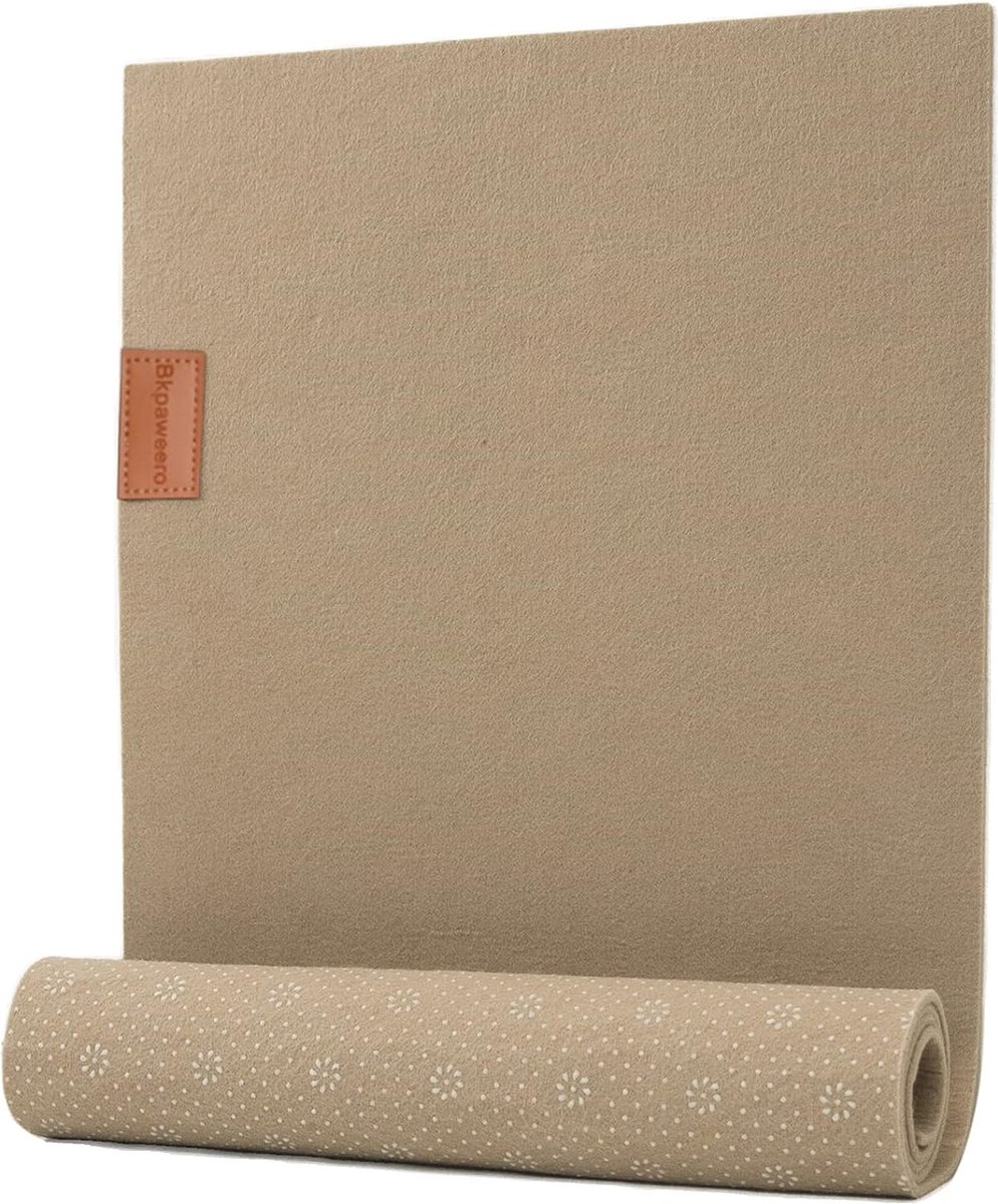 Placemat - Tafelloper - Wit met grijze rand en kerstman - hert