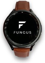 Fungus - Smartwatch bandje - Geschikt voor Samsung Galaxy Watch 6 (incl. Classic), Watch 5 (incl. Pro), Watch 4, Watch 3 41mm, Active 2 - Horloge 20mm - Leer - Bruin, zwart gesp