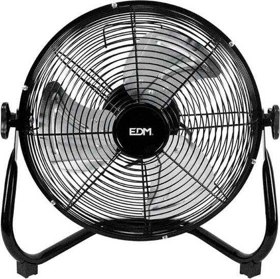 Vloerventilator chroom 30cm 55W 3 standen 1860m³/h krachtige motor 1,5m snoer grondventilator