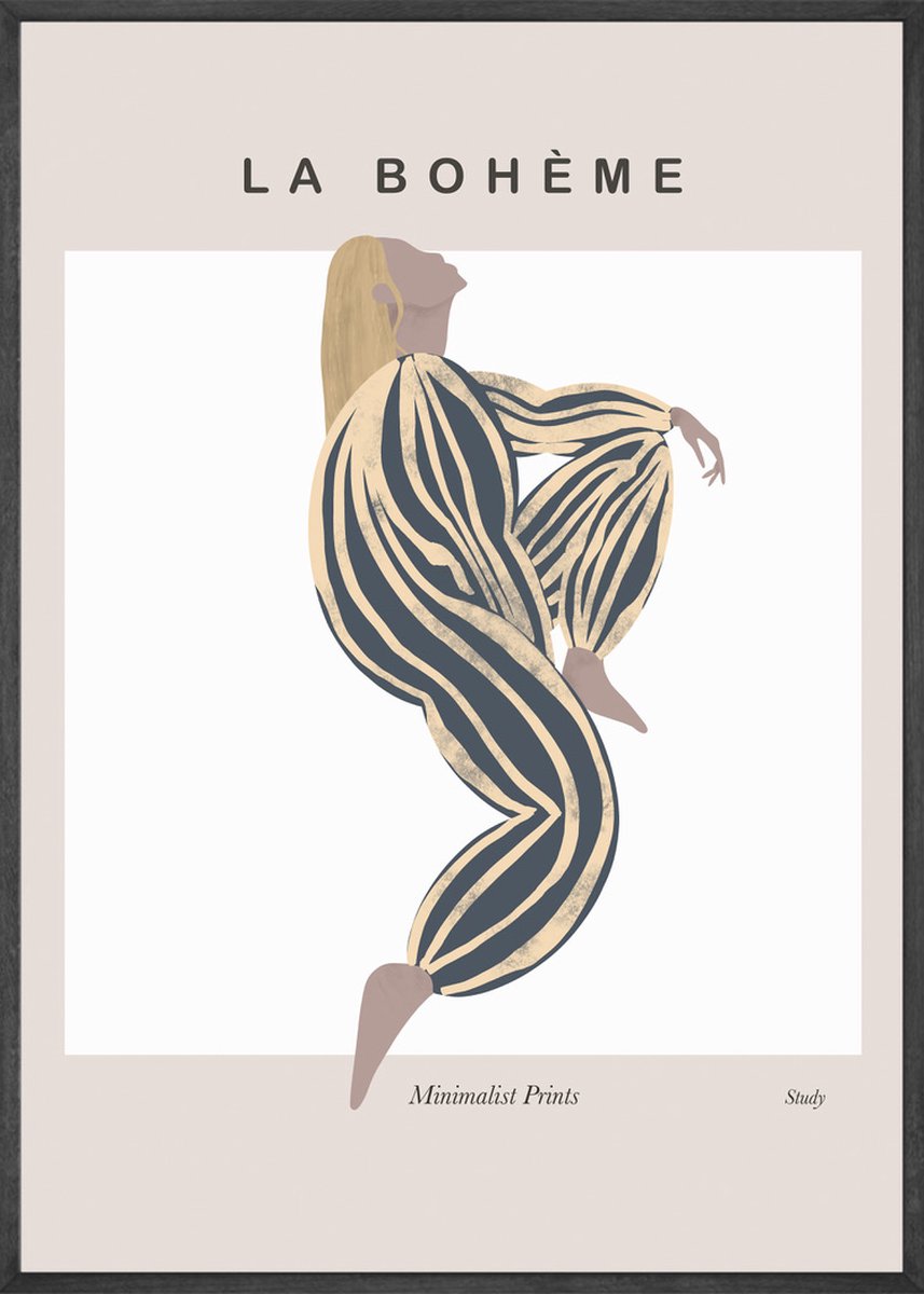 Een Stille Observatie La Bohème Poster 21x30 cm