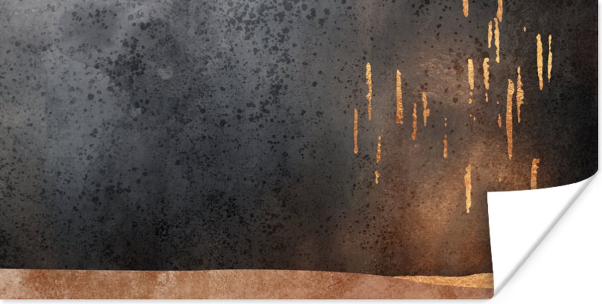 Poster Abstract - Goud - Design - 80x40 cm