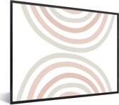 Cadre photo avec affiche - Arc-en-ciel - Design - Pastel - 80x60 cm - Cadre pour affiche