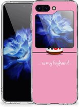 Leuk Hoesje Geschikt voor Samsung Galaxy Z Flip 5 Telefoonhoesje Nut Boyfriend