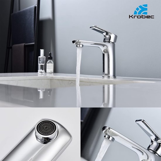 LINEIS, Siphon de lavabo design en laiton chromé