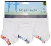 Socquettes Filles fitness croquettes fantaisie - 6 paires de chaussettes baskets colorées - taille 35/38