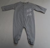 Pyjama - 1 delig - Unie - Licht grijst - Konijn - 1 maand 56