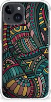 Telefoonhoesje Geschikt voor iPhone 15 Telefoon Hoesje met transparante rand Aztec