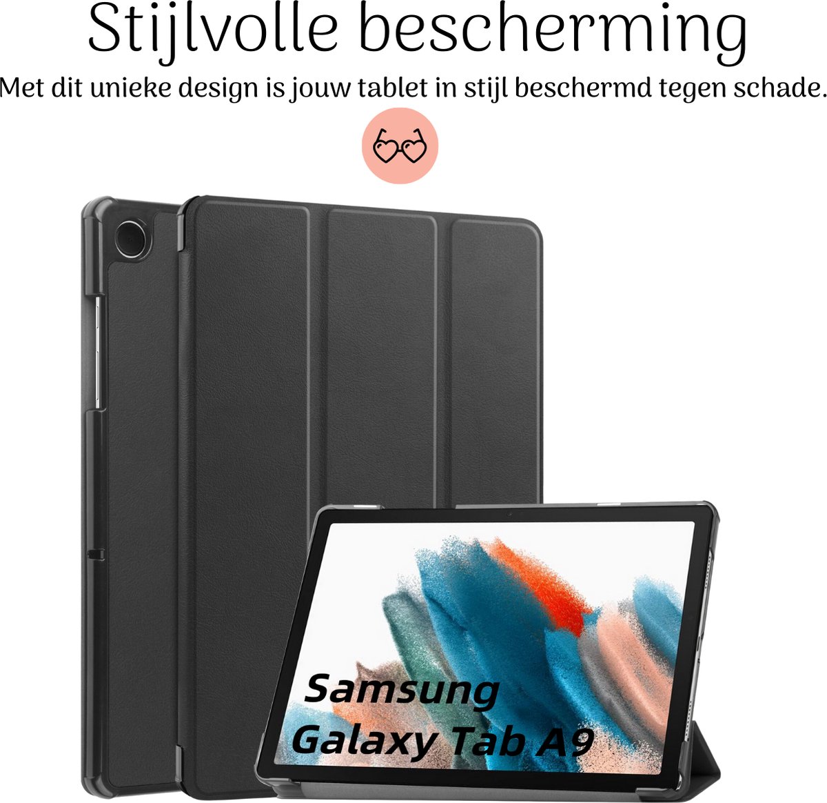 Hoozey - Book Case pour Samsung Galaxy Tab A9 (2023) - 8 pouces