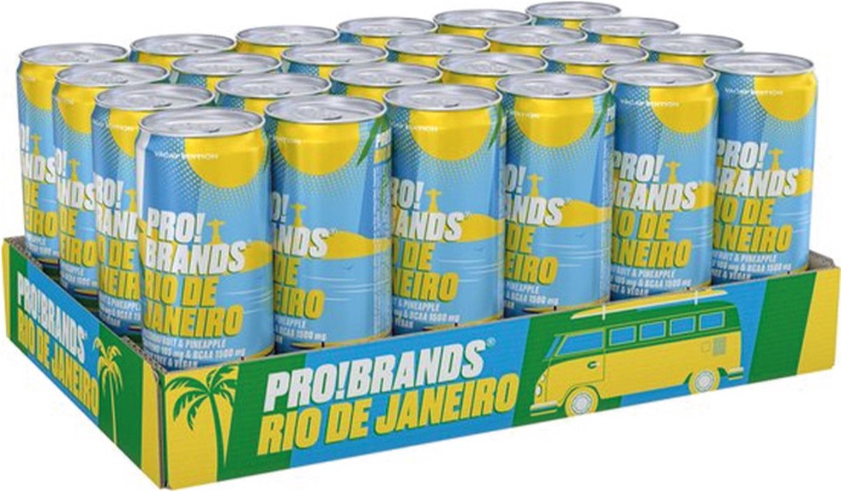 Pro!Brands | BCAA Drink | Rio De Janeiro 330ml | 24 Stuks | 24 x 330 ml