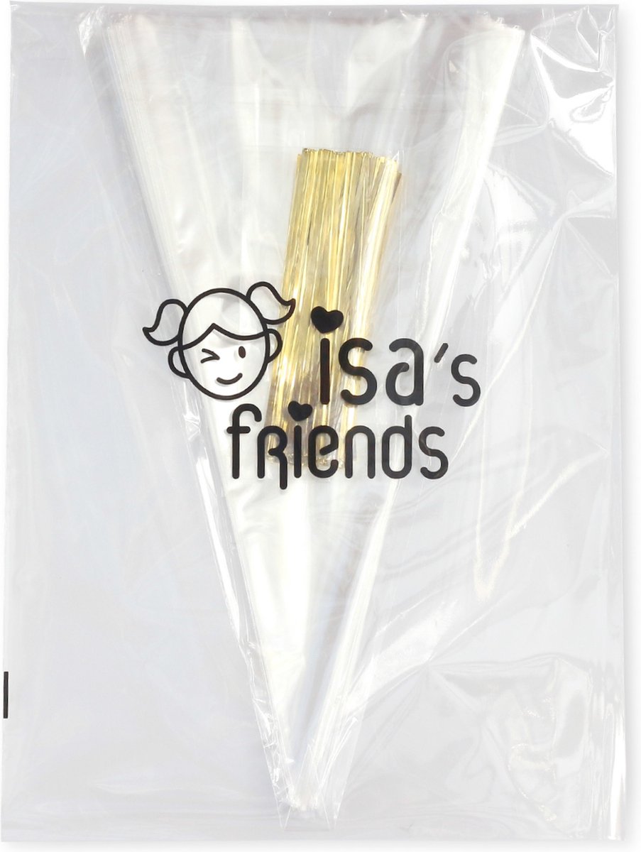 Isa's Friends® - Uitdeelzakjes - 50 stuks - 25 x 13cm - Puntzakken - Snoepzakjes - Traktatie Zakjes - Cellofaan Zakjes - Cadeauzakjes - Uitdeelzakjes Kinderfeestje - Traktatie Uitdeelcadeautjes - Zakjes Traktatie — afbeelding 7