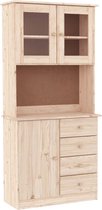 vidaXL - Hoge - kast - ALTA - 77x35x165 - cm - massief - grenenhout