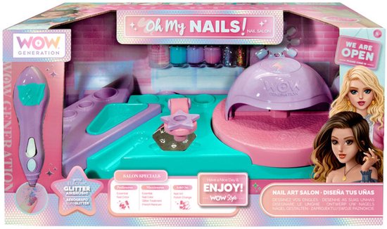 UCAMP Nagelstudio voor kinderen,kinder nail art set,manicureset voor kinderen,nagelstudio,nagellaksets voor kinderen,cadeauset voor meisjes, kinderschminkset met nageldroger voor verjaardag, kerstmis