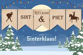 Houten Sinterklaas vlaggetjes - Welkom Sint & Piet