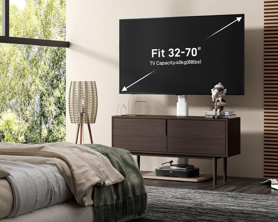 FITUEYES Meuble TV avec Support TV pour Écran de 32 à 70 Pouces :  : High-Tech