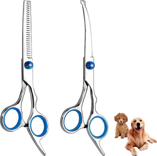 DOWO® Hondenschaar Set 2 stuks Trimschaar voor honden
