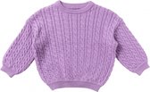 Your Wishes Nevada Cable Knit Truien & Vesten Meisjes - Sweater - Hoodie - Vest- Paars - Maat 110/116