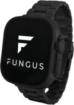 Fungus - Smartwatch bandje - Geschikt voor Apple Watch 38 / 40 / 41 mm - Series 1 2 3 4 5 6 7 8 9 SE iWatch - Metaal - Chique double - Zwart