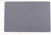 Rechthoekige placemat PU-leer/ leer look grijs 45 x 30 cm - Tafel onderleggers