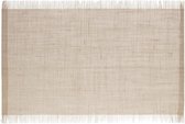 Rechthoekige placemat uni lichtbruin jute 45 x 30 cm - Tafel onderleggers