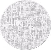 1x Ronde placemats glanzend wit 38 cm - Keukenbenodigdheden - Tafeldecoratie - Borden onderleggers van kunststof