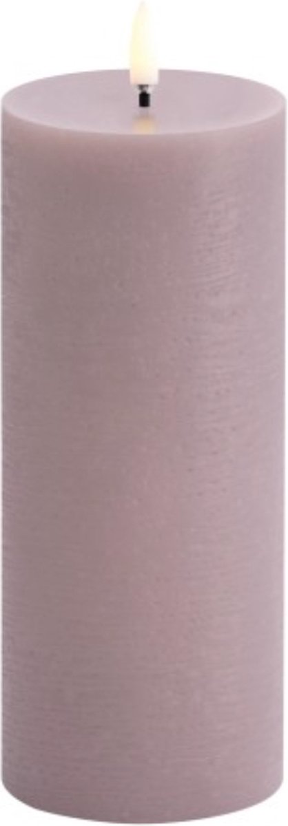 Uyuni led-kaars Rustic 7,8 x 20cm light lavender