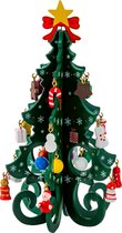 IKO - kleine decoratie kerstboom - hout - groen - 19 cm - kinderkamer