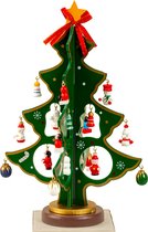 IKO - kleine decoratie kerstboom - hout - groen - 25 cm - kinderkamer