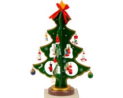 IKO - kleine decoratie kerstboom - hout - groen - 25 cm - kinderkamer