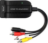 HDMI naar Tulp composiet AV en S-VHS converter / zwart - 0,25 meter