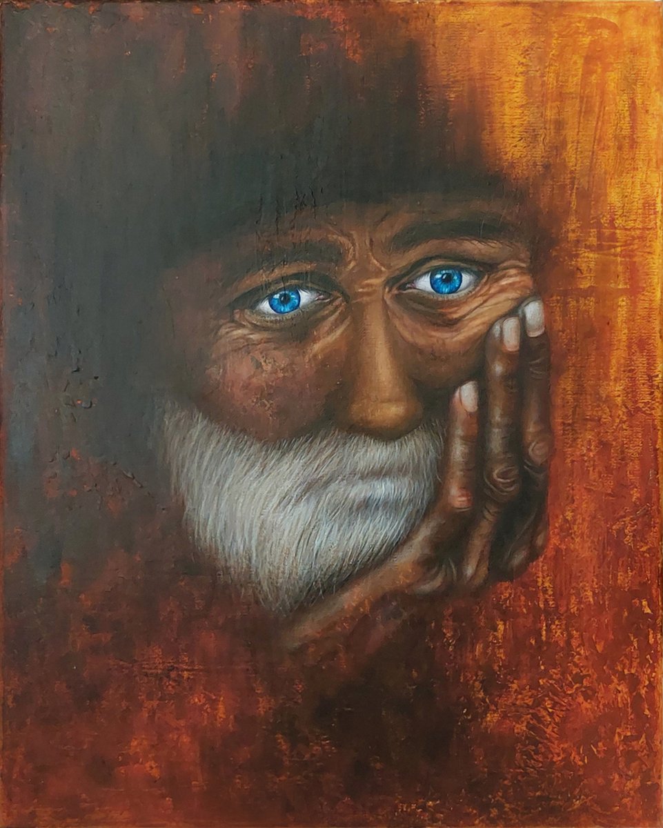 The Old Stare Sailor (Limited Print) - Framed (black) - 30x40 cm