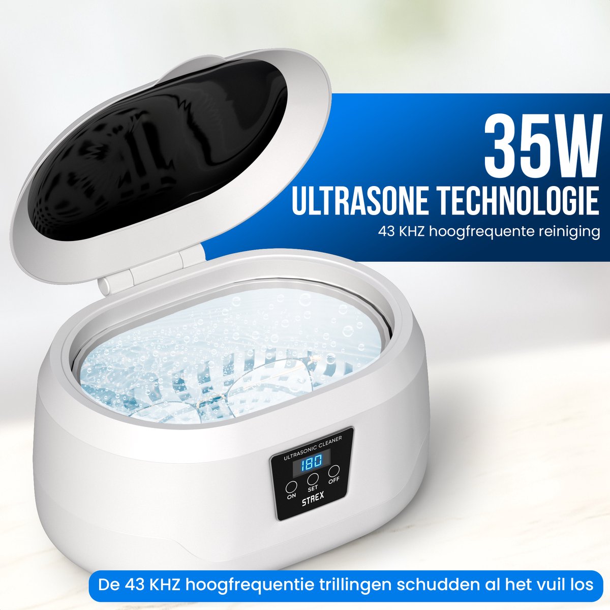 Ultrasonic Cleaner - Nettoyeur à ultrason compact - Promo-Optique