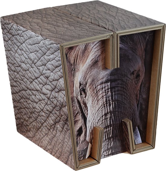 Cartoseat kartonnen krukje met dierenprint - olifant - WWF