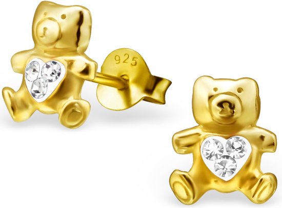 LOTT. oorbellen Roxx Ovaal L Taupe/Nude/Goud Verguld - Jewelz & More