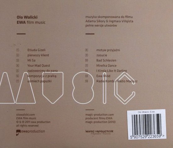 Ewa soundtrack (Olo Walicki feat. Kira Boreczko-Dal, Sławek Jaskułke, Wacław Zimpel) [CD]