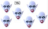 10x Masker zombie Moeder pvc - volwassenen - Horror griezel Halloween uitdeel part wanddecoratie festival evenement