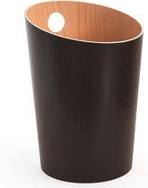 Design– poubelle au design unique pour bureau, chambre, chambre d'enfant, etc. | poubelle en placage de bois véritable | Marron