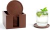 Ronde onderzetters set hout: 10-delige glazen onderzetter, kopjes onderzetters voor glazen met doos, voor dranken, bier, glas, koffie, houten kaarsenonderzetters, decoratieve geschenken,