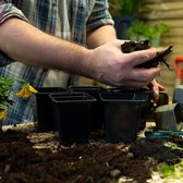 Zwarte vierkante plantenpotten - 10 cm hoog, 9 cm breed, 10 stuks - Plastic zaadpotten die geweldig zijn voor het planten van potplanten of het opkweken van stekken (meerdere maten beschikbaar)