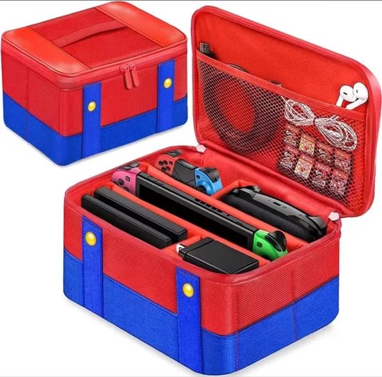 - Opbergtas - Geschikt Voor Nintendo Switch - Case - Super Mario - Draag tas - Bescherm hoes - Games -