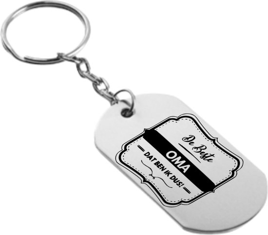 Akyol - la meilleure grand-mère c'est moi porte-clés - Grand-mère - famille - cadeau - 54 x 29mm