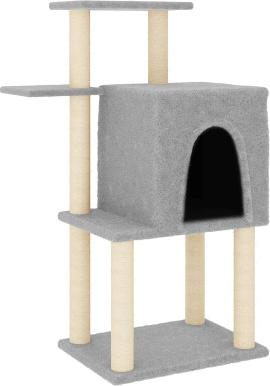 vidaXL-Kattenmeubel-met-sisal-krabpalen-97-cm-lichtgrijs