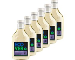 Ecover - Vloeibaar Donker Wasmiddel - Voordeelverpakking 6 x 1.43 L - 186 wasbeurten - Kleurbescherming & Pluisverwijdering - Plantaardig & Biologisch afbreekbaar