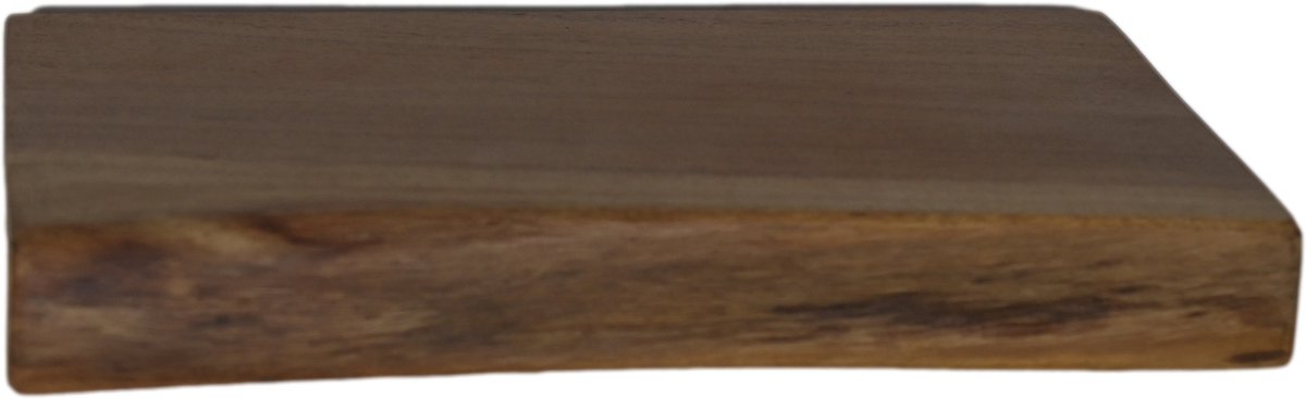 Wandplank Live Edge - 30x20 cm - acacia/ijzer