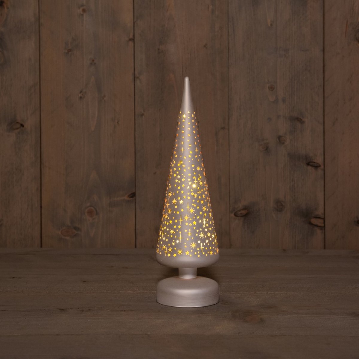 Anna's Collection - B.O.T. Tree Glass Matt Champagne With Stars 9X3...