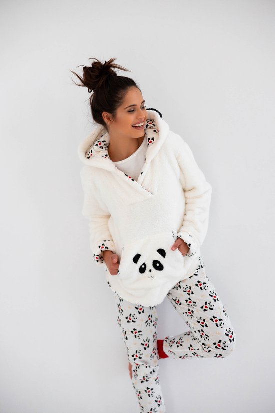 Sensis Warme Winter Poncho Dames Volwassenen Fleece Panda S/M