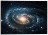 Dibond - Galaxy - Sterren - Kleuren - 40x30 cm Foto op Aluminium (Wanddecoratie van metaal)