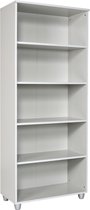 Furni24 Plankkast, open kast, boekenplank 80 cm x 40 cm x 190 cm, grijs decor