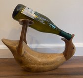 Eend - liggend - flessenhouder - drunken duck - (wijn)
