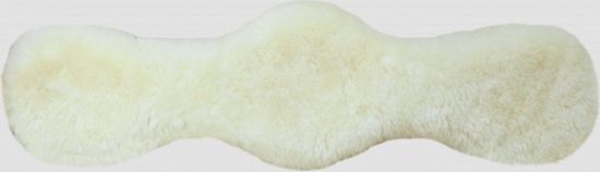 Witte lamsvel singel in golvende vorm.