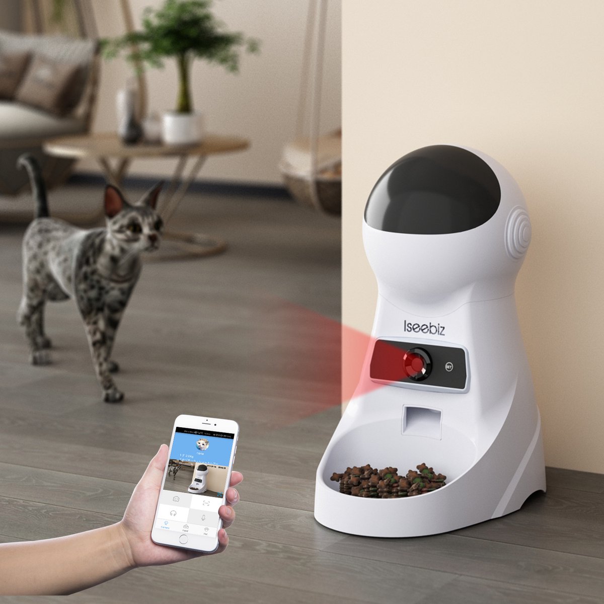 automatique mangeoire pour animaux domestiques. intelligent